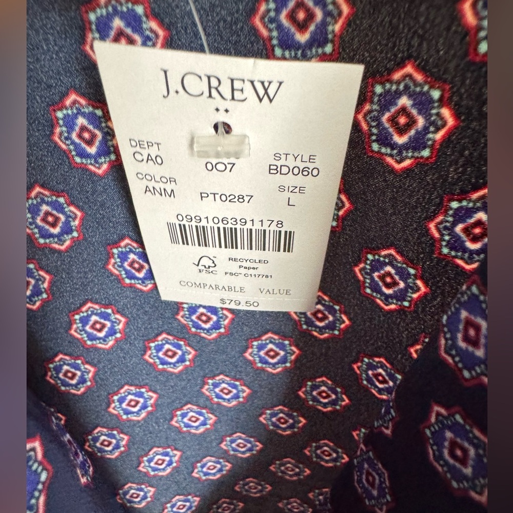 J.Crew Pajama Blouse - New With Tags - Picture 5 of 6